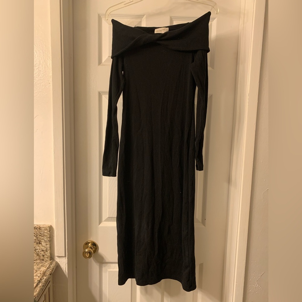 Black off shoulder dress